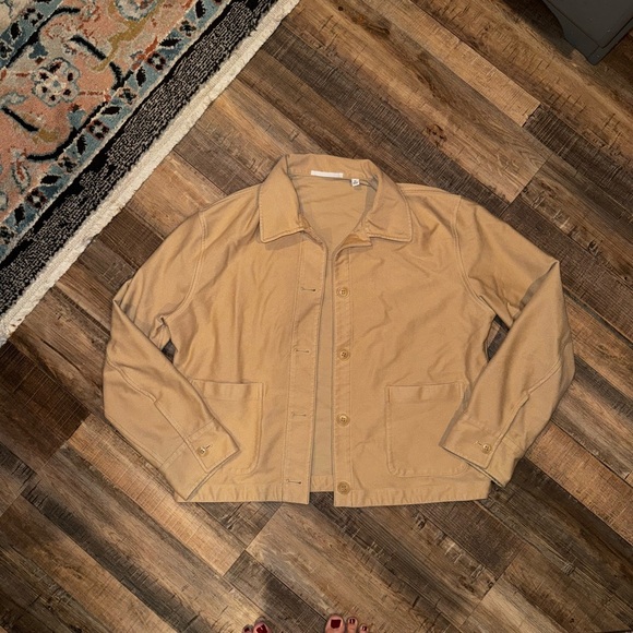 Uniqlo Tan Button Up Lightweight Boxy Jacket Size XS - Picture 3 of 7